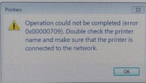 0x000000709 hata kodu